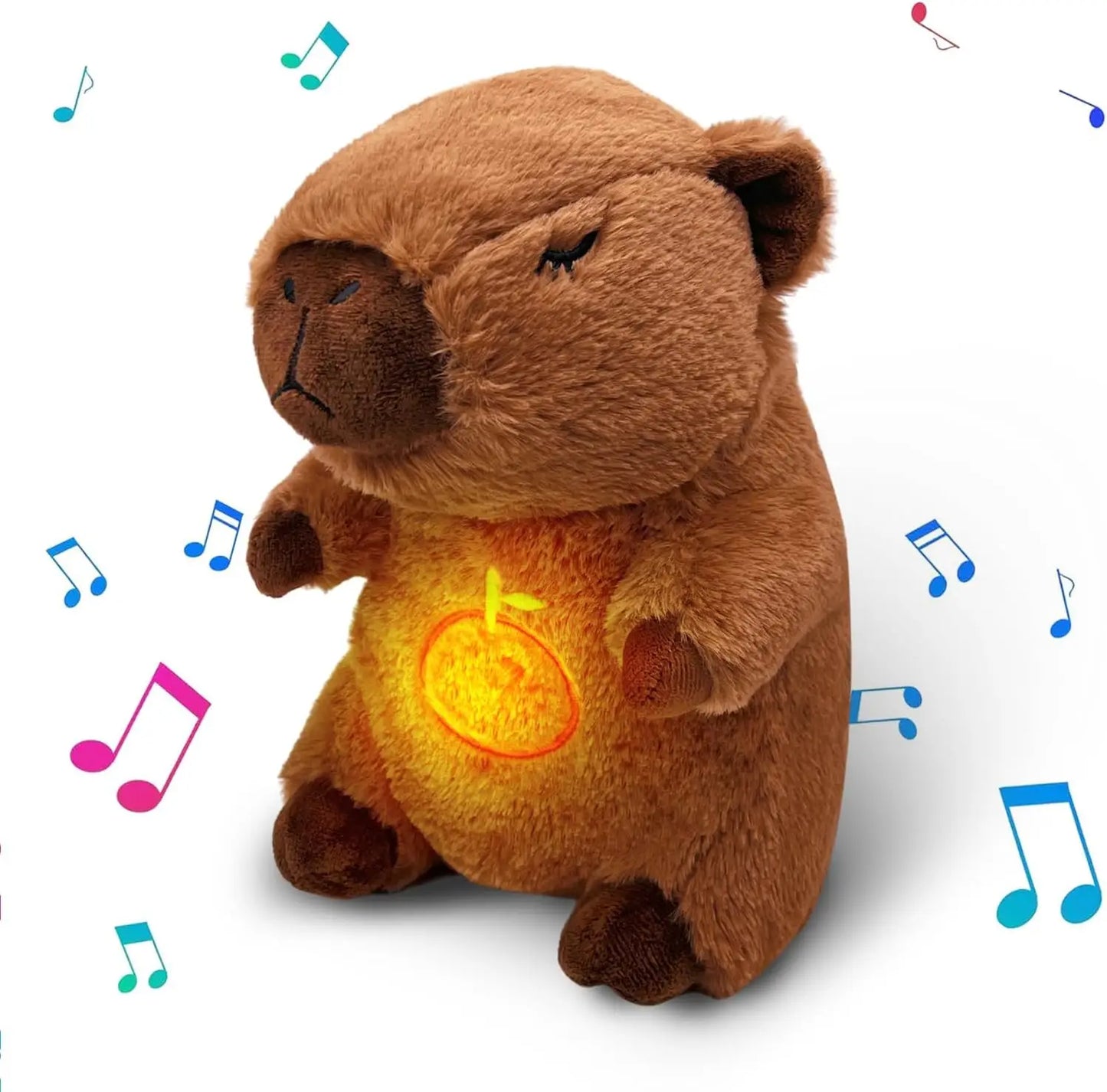 Breathing Capybara Plush – Soothing Sound & Light Sleep Toy