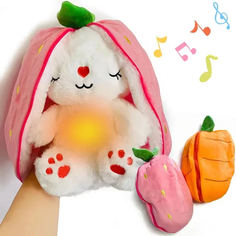 Luminous Music Bunny Plush – Soft Sleep & Motion Light Toy